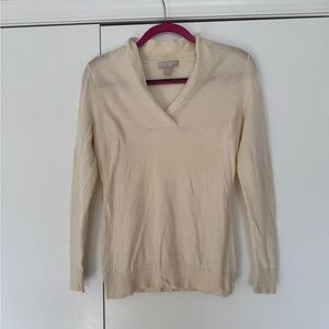 Banana Republic M Wool Cashmere Sweater IVORY (HAS FLAWS)